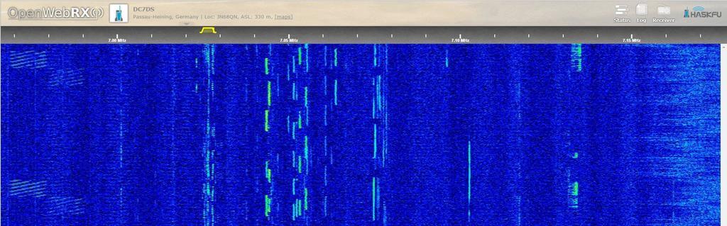 Airspy HF+ Running on the OpenWebRX Web Browser Interface