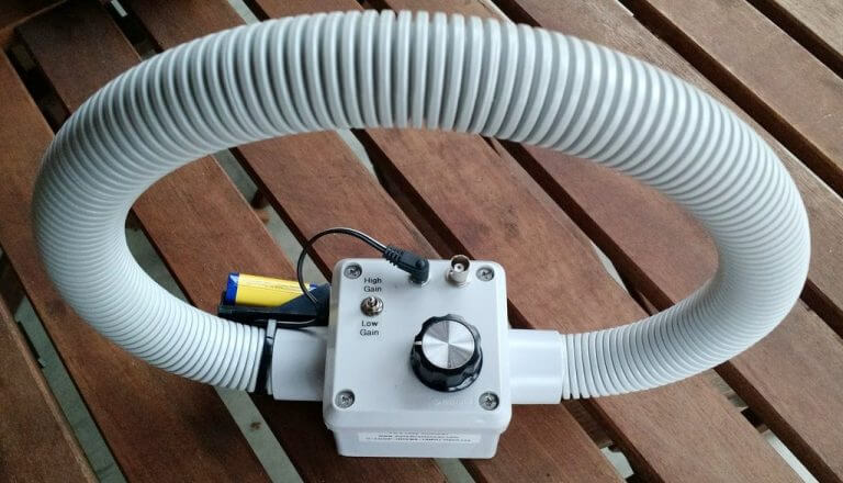 An example small PK-Loop antenna for receiving shortwave with an SDR.