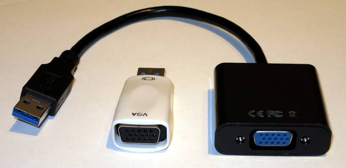 Examples of compatible Osmo-FL2K USB to VGA Adapters.