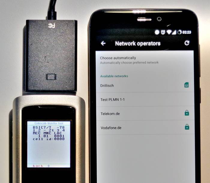 Osmo-FL2K being used as a GSM Basestation