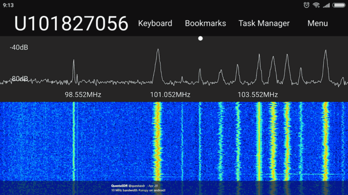 QuestaSDR Streaming over a network connection with an Airspy