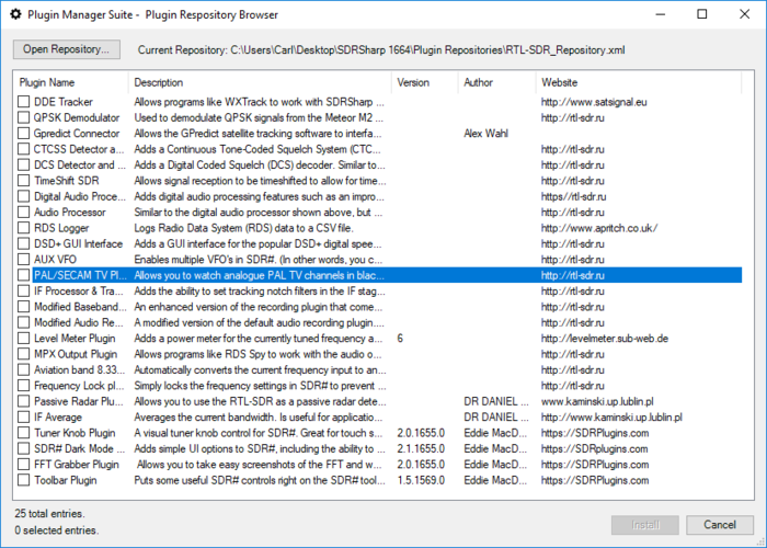 SDR# Plugin Repository