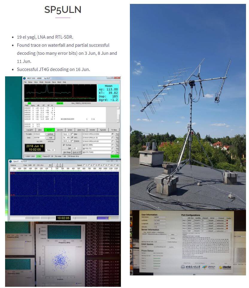Example of LONJIAN-2 being received with an RTL-SDR by SP5ULN as noted on the LilacSat website.