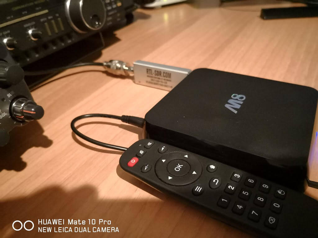 RTL-SDR V3 running on an Android TV Box