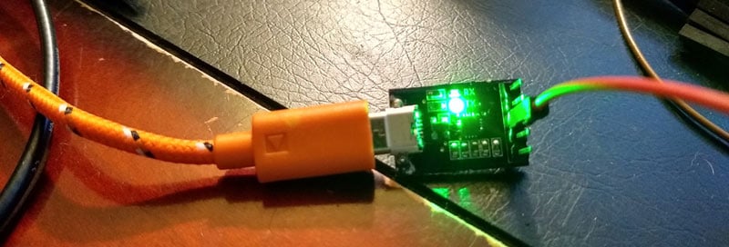 A USB To Serial Port adapter being used as a transmitting SDR