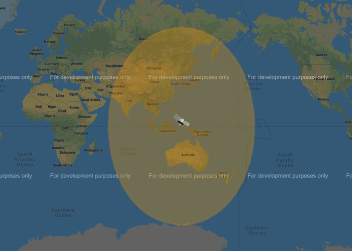 COMS-1 Geostationary Satellite Footprint