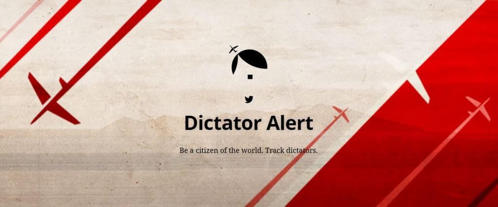 Dictator Alert. A Twitter bot reporting on dictator movements via ADS-B data. dictatoralert.org