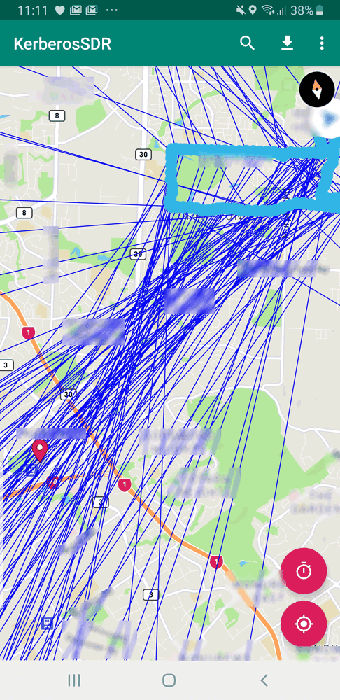 KerberosSDR Direction Finding Results