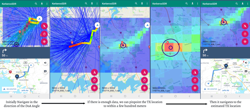 KerberosSDR Android App for Direction Finding