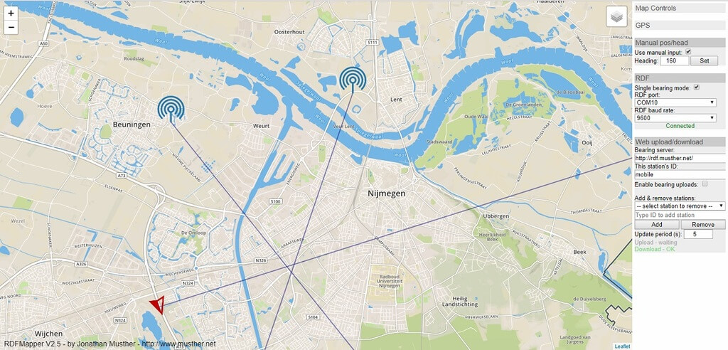 RDF Mapper Software. Data from networked units.