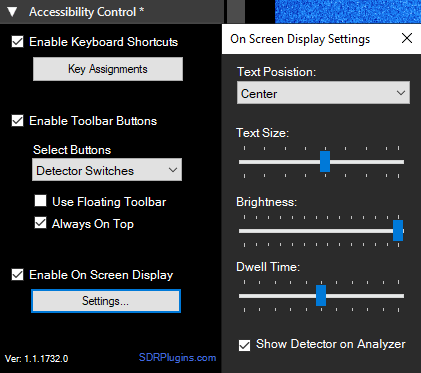 New SDR# Accessibility Plugin