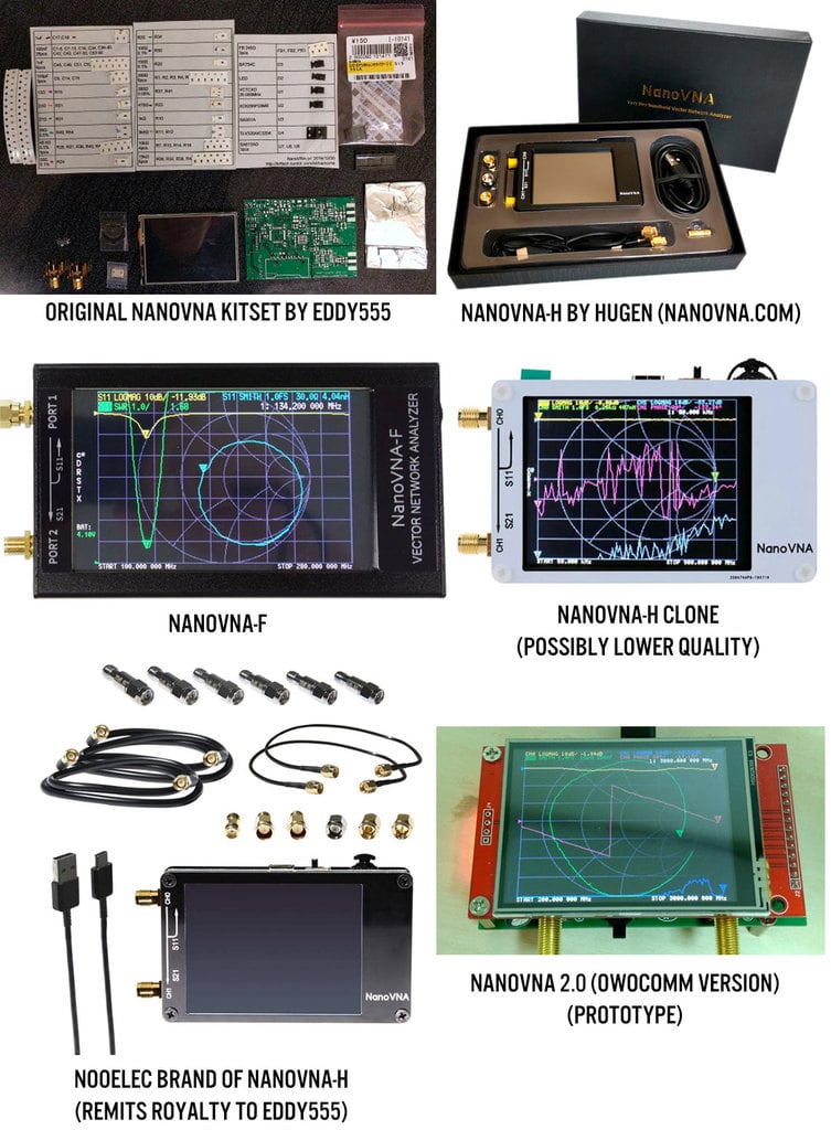 All NanoVNA versions that we are currently aware of