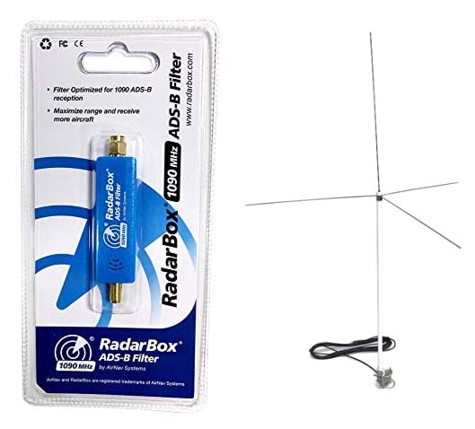 New RadarBox 1090 MHz Filter and 1090 MHz & VHF Antenna single antenna.