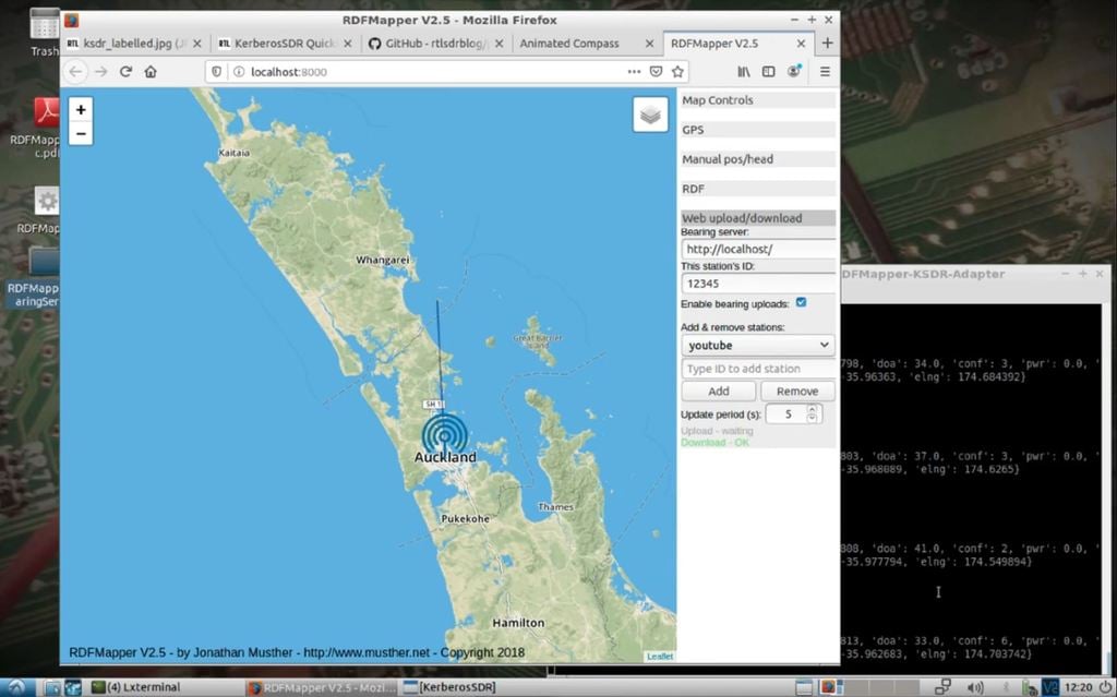 KerberosSDR Uploading Bearing data to RDFMapper