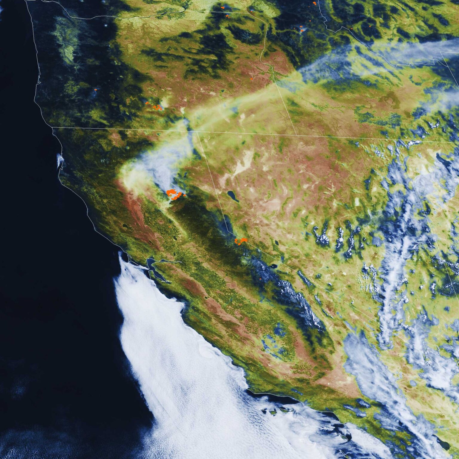 Spatial Fire Layering Geo-Spatial Fire Data onto GOES Satellite Imagery