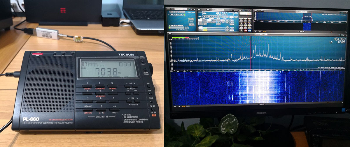 An RTL-SDR Panadapter for the TECSUN PL660 Shortwave Radio
