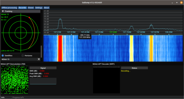 Automating NOAA APT and Meteor M2 LRPT Reception with SatDump 1.1.2
