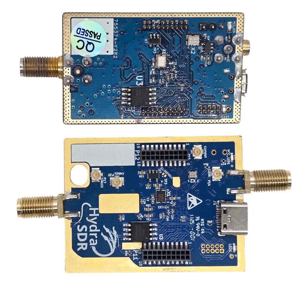 Airspy (Top) and HydraSDR (Bottom) PCB Bottom Side