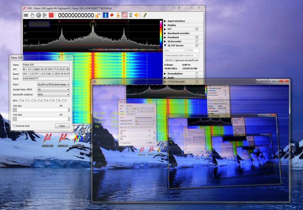 uAVD Receiving Camcorder Composite Video via the Direct Sampling Input in FobosSDR