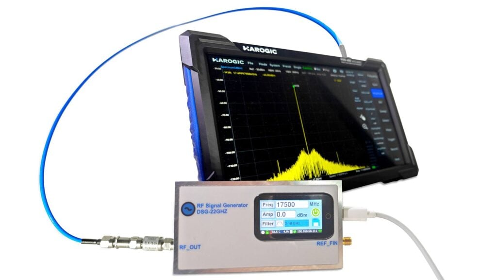 DSG-22.6 GHz. An upcoming wide frequency range, hand held and fully open source signal generator.