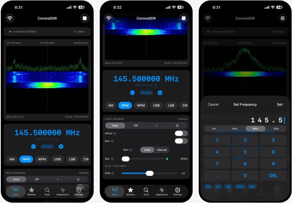 CoronaSDR - RTL_TCP Client for iOS Devices.
