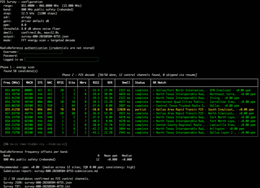 P25 Survey Tool