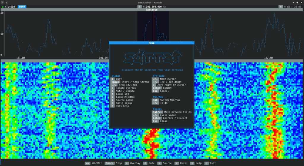 sdrrate: TUI based SDR software for RTL-SDR and HackRF