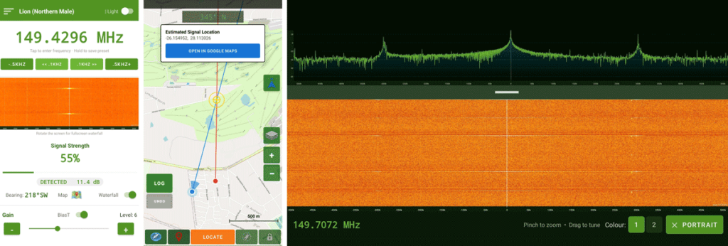 SDR Direction Finder (RTL-SDR) Screenshots