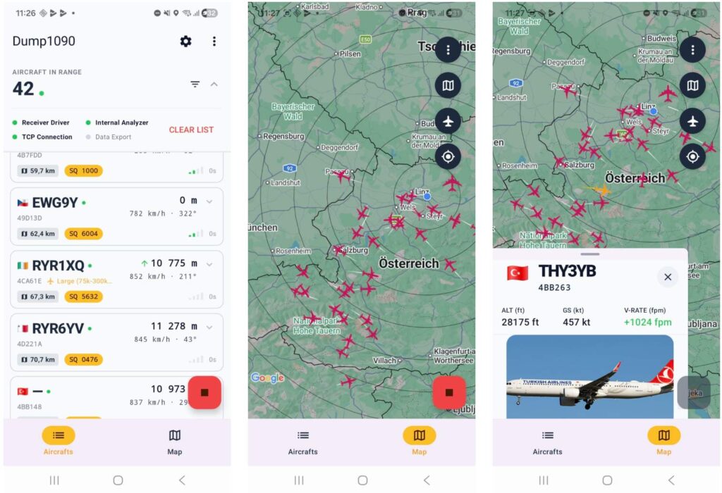 Screenshots of the new UI