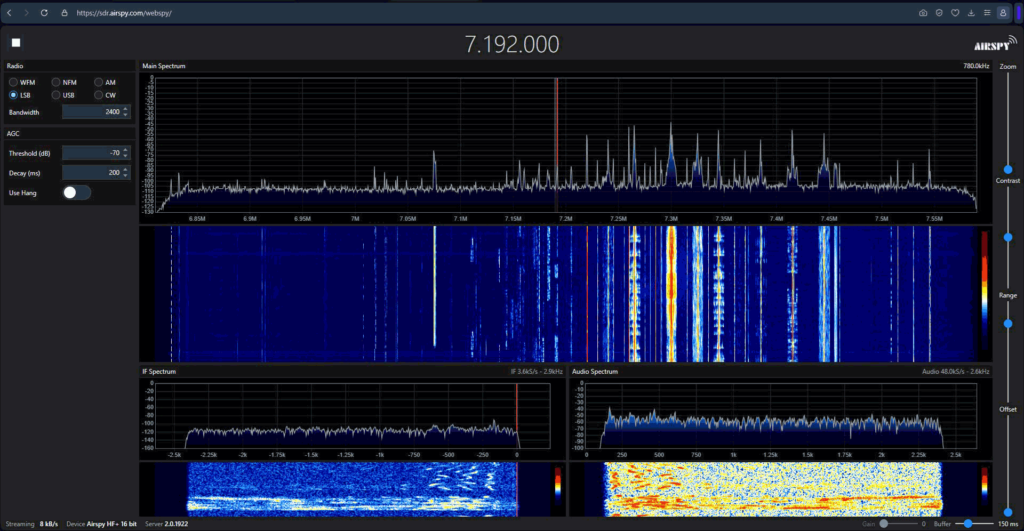 WebSpy: Airspy Web UI Desktop Interface
