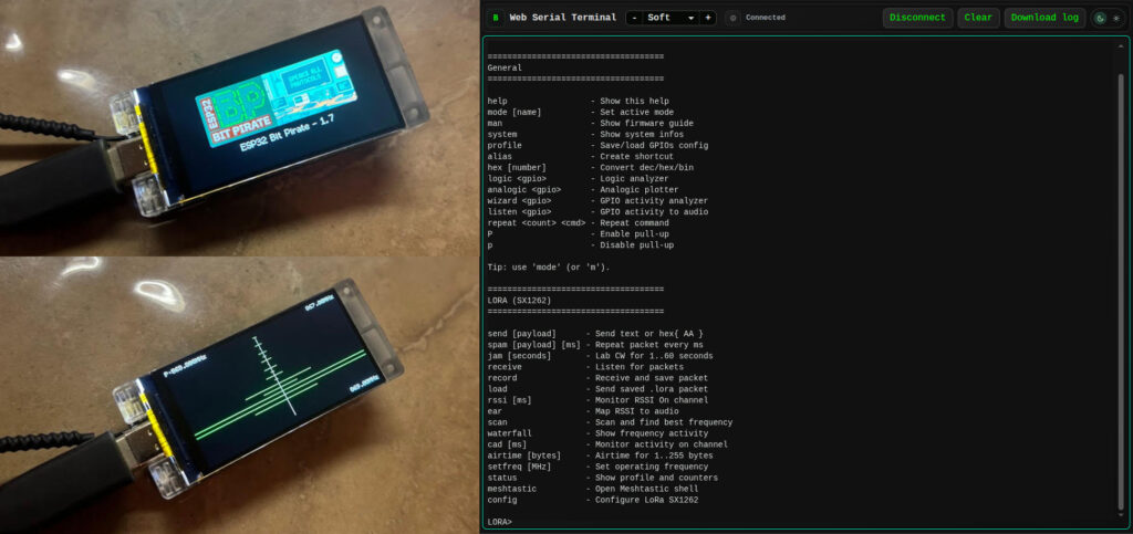 ESP32 Bit Pirate LoRa Support Added