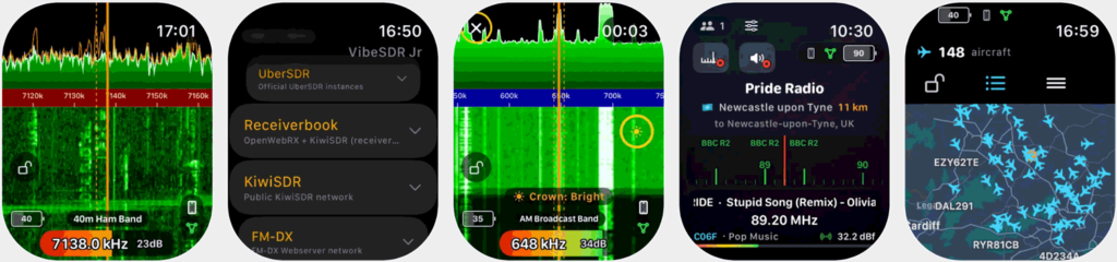 VibeSDR Jr - SDR Client for the Apple Watch