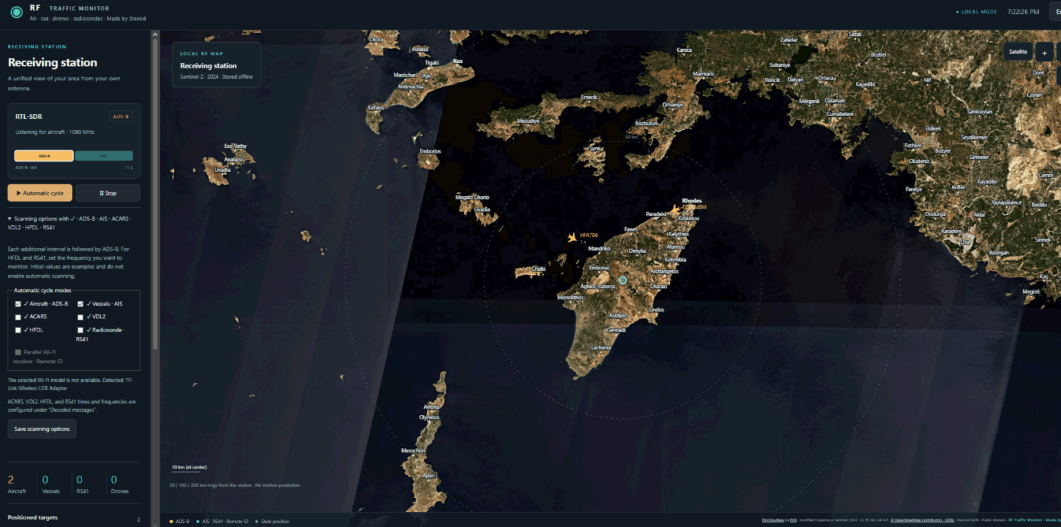 RF-Traffic-Monitor: Track Aircraft, Ships, Drones and Radiosondes in ...