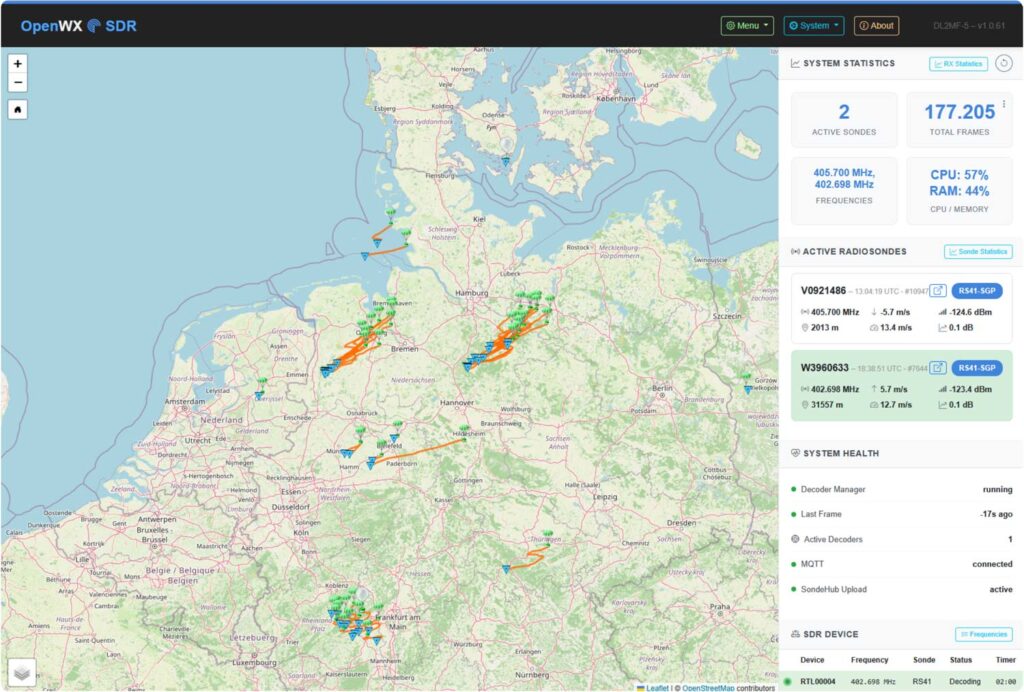 OpenWXSDR Screenshot