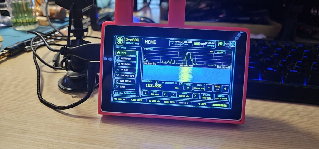 OrcSDR Running on an M5Stack Tab5