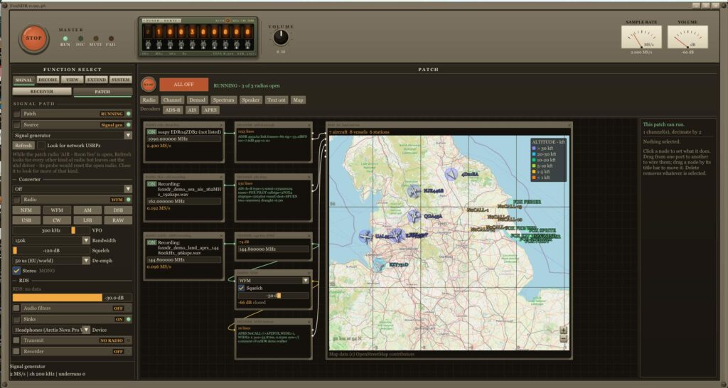 FoxSDR: New Node Canvas + Radar Sweep