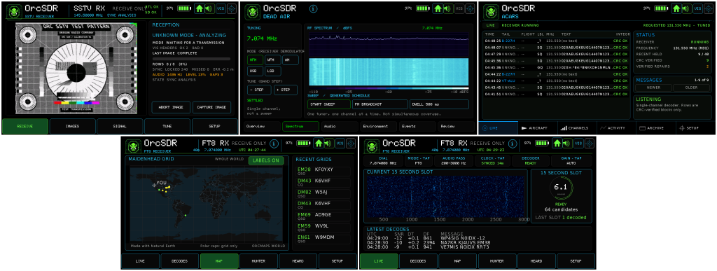 Some screenshots of new OrcSDR Features