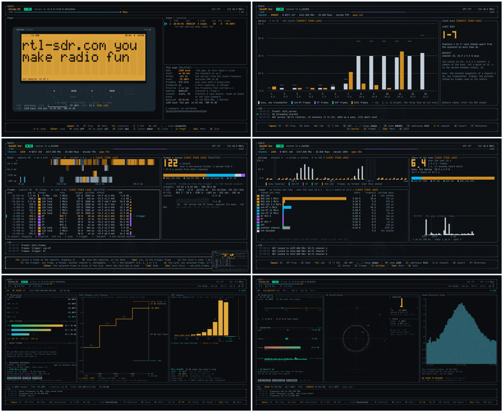 Some screens from sdrtop